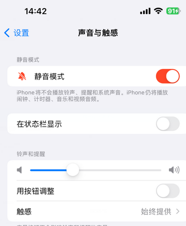 隆广镇苹果15Pro维修网点分享iPhone15Pro系列机型中隐藏静音图标 