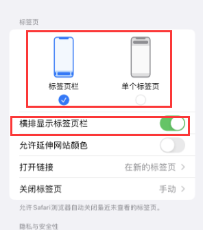隆广镇iPhone授权维修分享Safari浏览器如何切换标签栏位置 